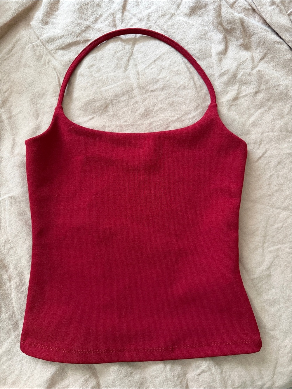 Red halter top Zara
